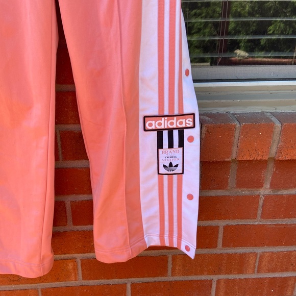 Adidas XL pink tearaway pants UK 14 - Picture 5 of 12